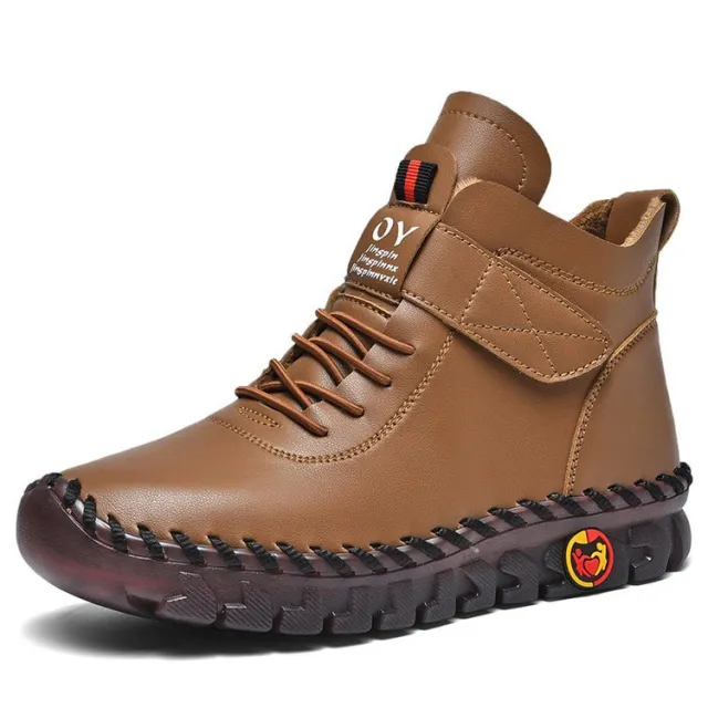 Women Snow Boots Winter Warm Lace Up Plush Ankle Boots With Sewing Thread Design New Waterproof Non slip Platform Cozy Shoes Brown - Shop at LoveMi