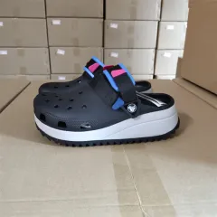 Cool Walking Shoes With Thick Soles And High Heels - Black - View 1