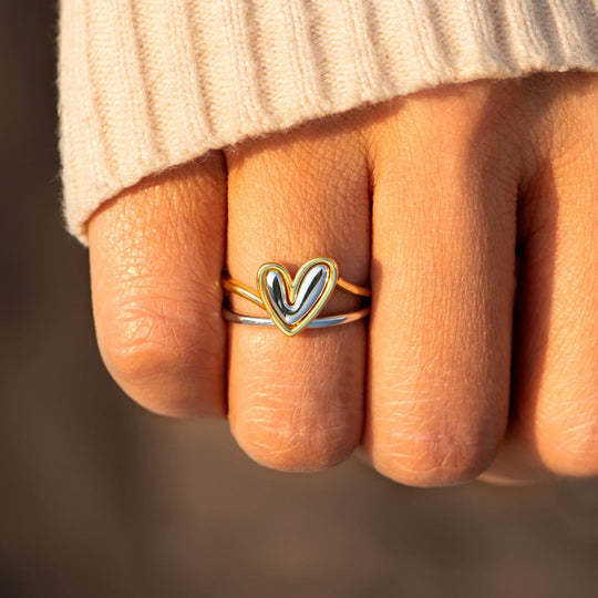Women's Irregular Fashion Sterling Silver Love Ring