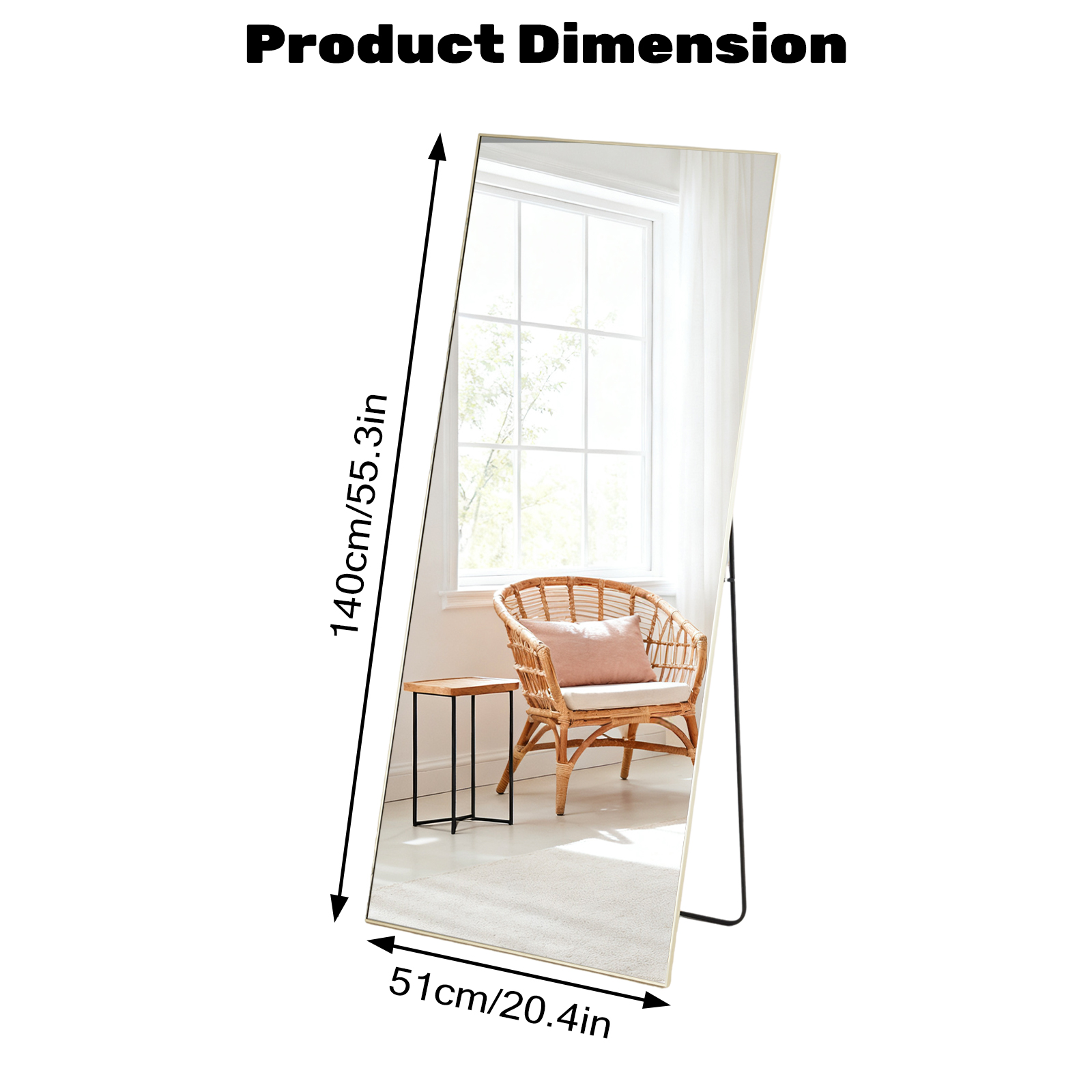 Rectangle Full Length Mirror, Full Body Standing Mirror Floor Mirrors