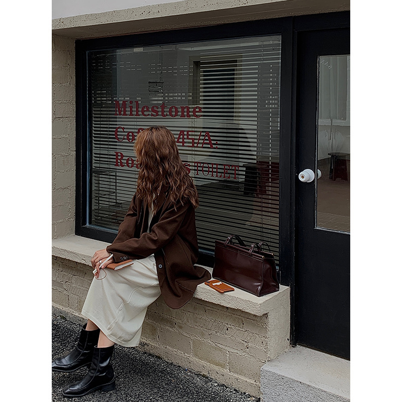 Korean Version Versatile Loose Small Pure Color Suit