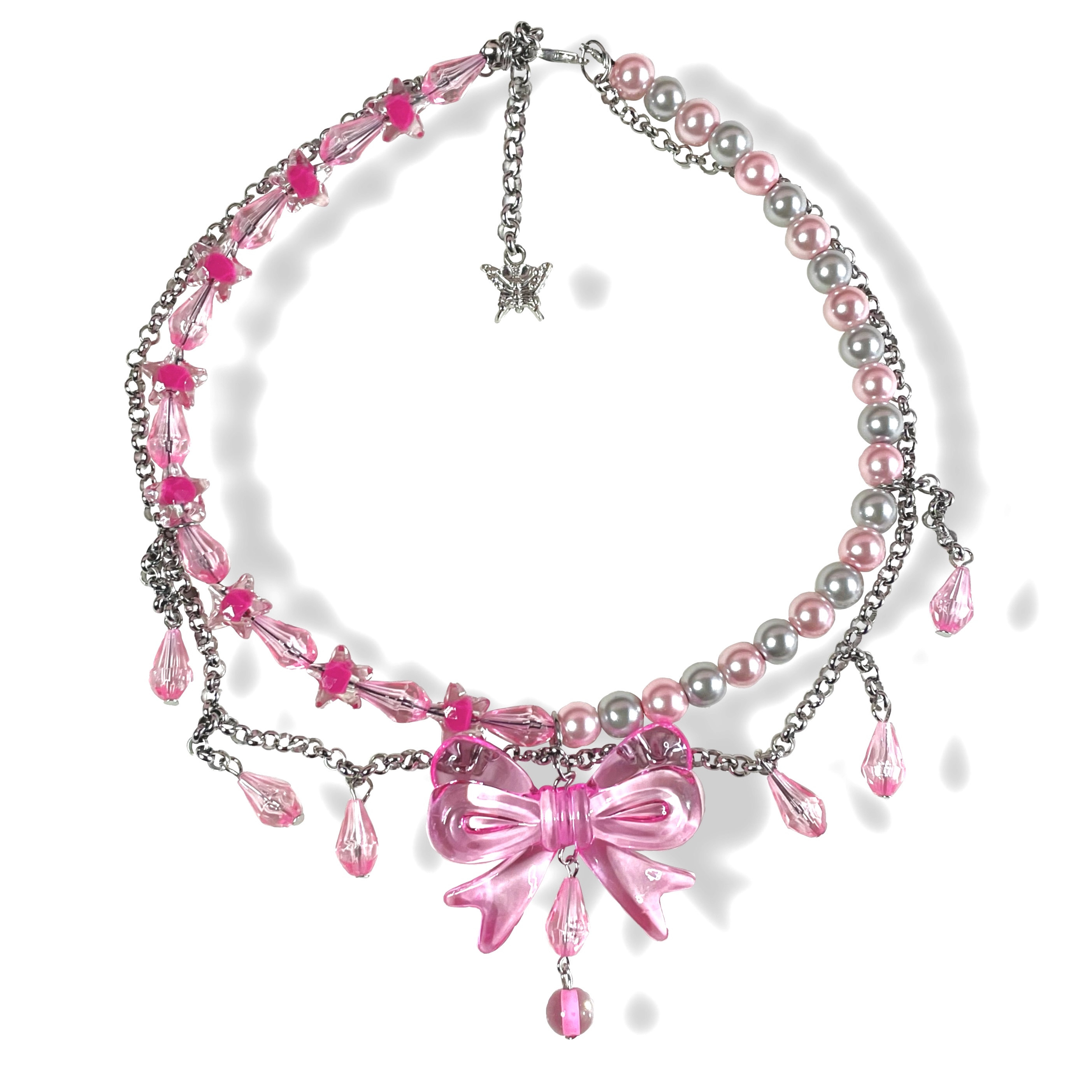 Women's Fashion Bow Pearl Pendant Necklace