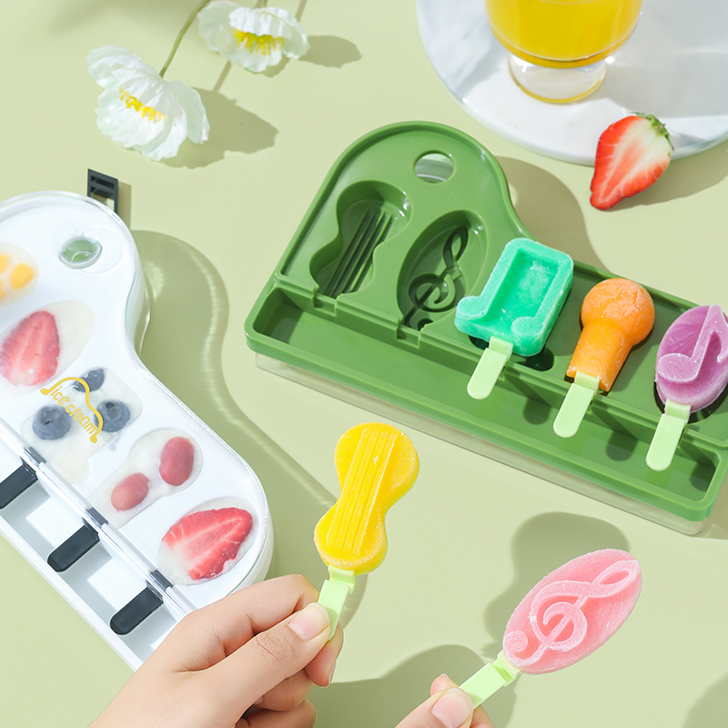 4-Cavity Ice Popsicle Molds, Easy to Clean. Hassle-Free Release & Cleaning: With their non-stick and flexible properties, our silicone popsicle molds offer effortless release. Simply open the lid, and the popsicles slide out smoothly. Cleaning is a breeze