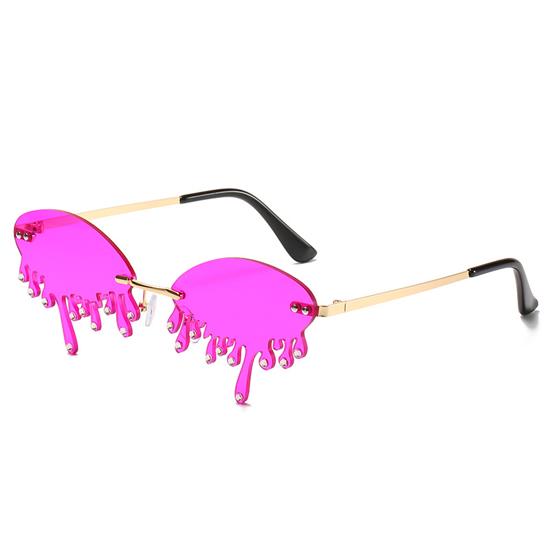 Title 7, Sunglasses Personality Tear-shaped Visor Glasses