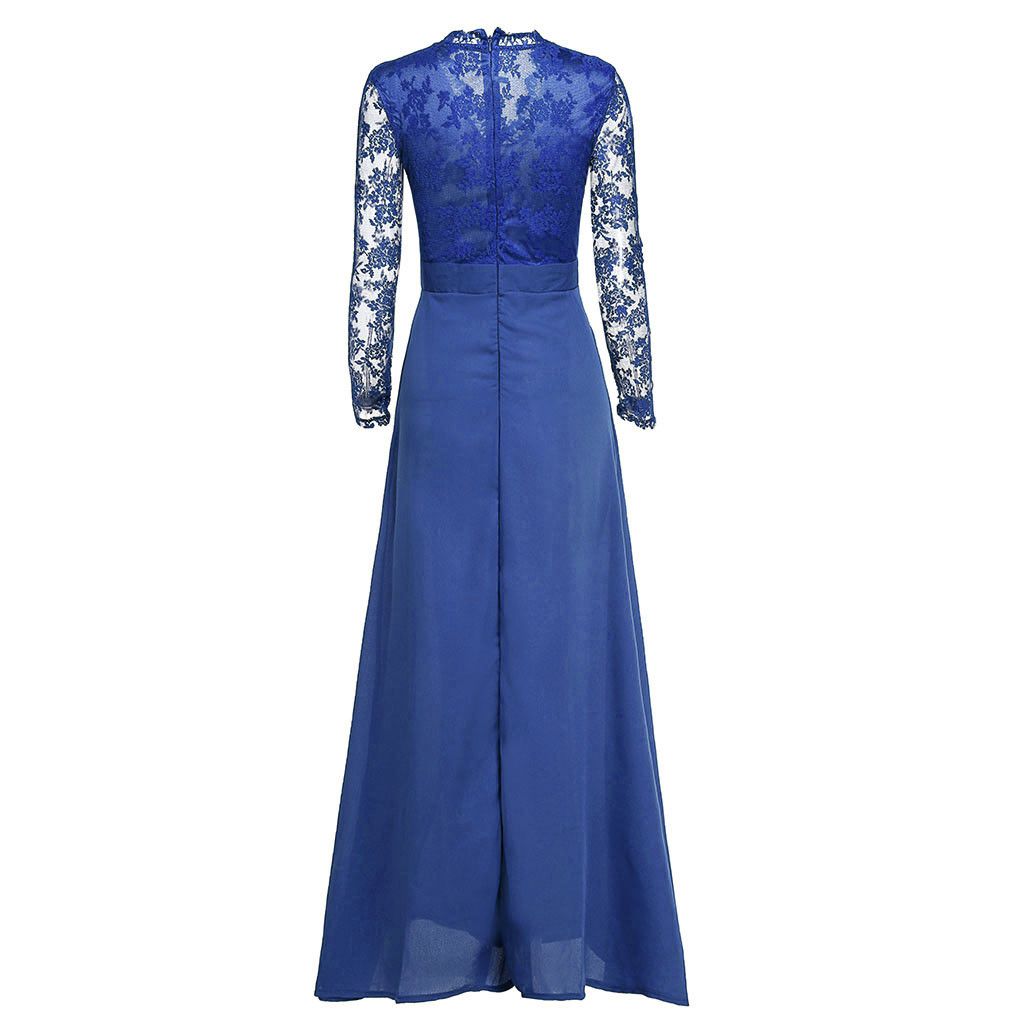 Women V-neck Sexy Lace Elegant Wedding Party Dresses - Image 3