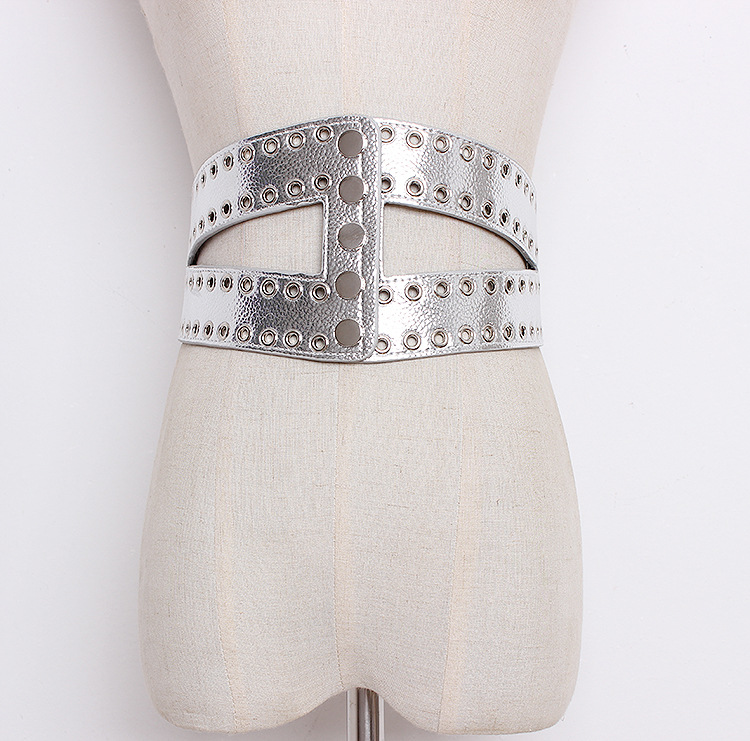 Title 2, Flowing Eye Rivet Elastic Elastic Waistband Fem...