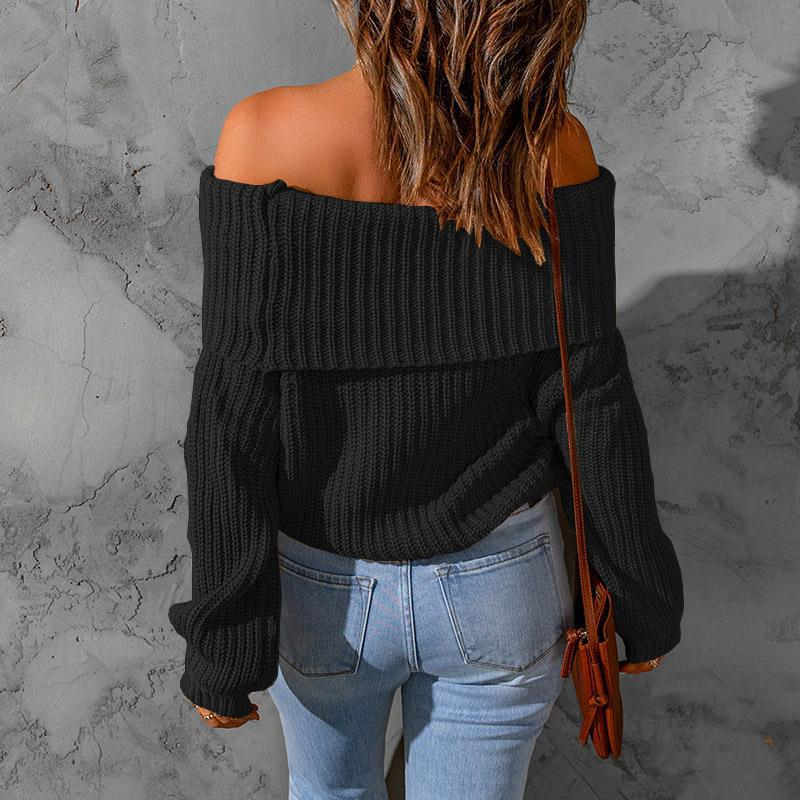 Title 8, Autumn And Winter One-shoulder Off-the-shoulder...