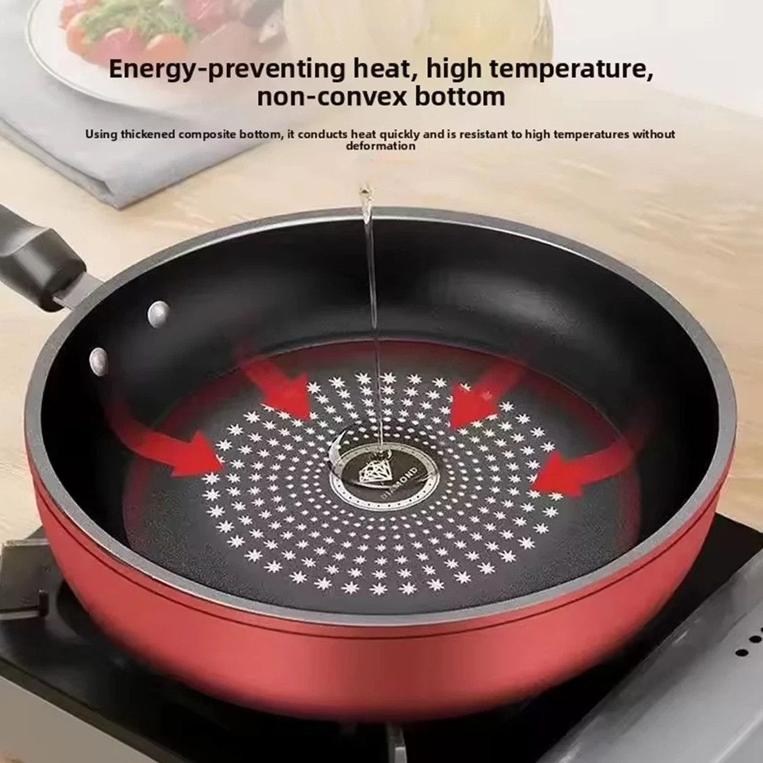 Frying Pan Non Stick 24cm Diamond,Easy To Clean, Induction Compatible — image 7