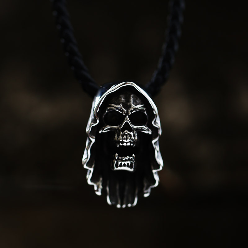 Cross Border Foreign Trade Retro Skull Titanium Steel Pendant