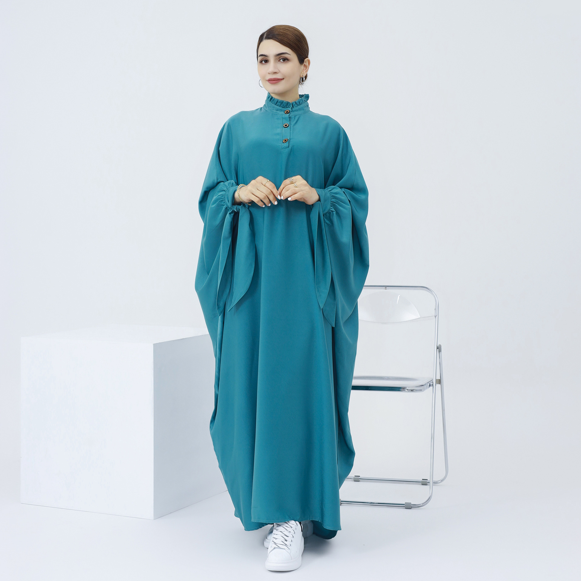 Title 4, Large Swing Solid Color Robe Dress