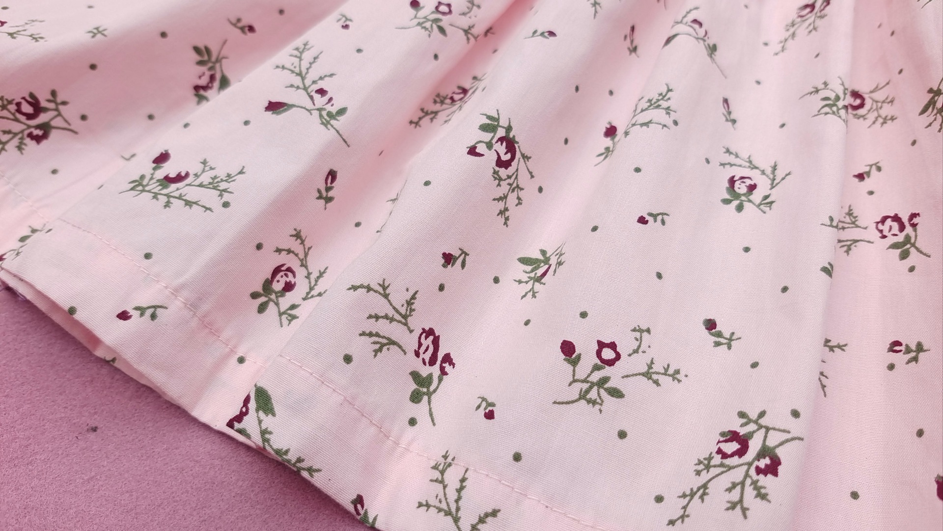 Girls Printed Short Sleeve Lace Princess Dress