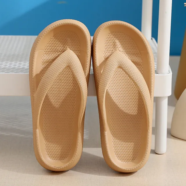 Non slip Wear resistant Thick Bottom Home Indoor Slippers Khaki - Shop at LoveMi