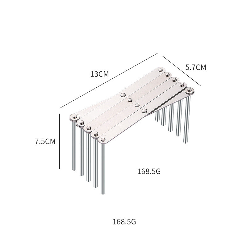 Title 2, Stainless Steel Telescopic Shelf Folding Kitche...