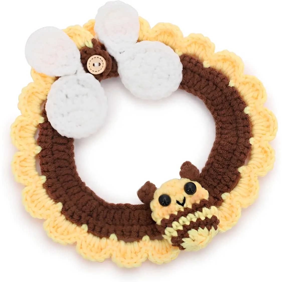 Adjustable Pet Bandana Scarf, Bee 10in