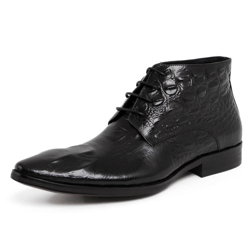 High-top Alligator Leather Doc Martens For Men