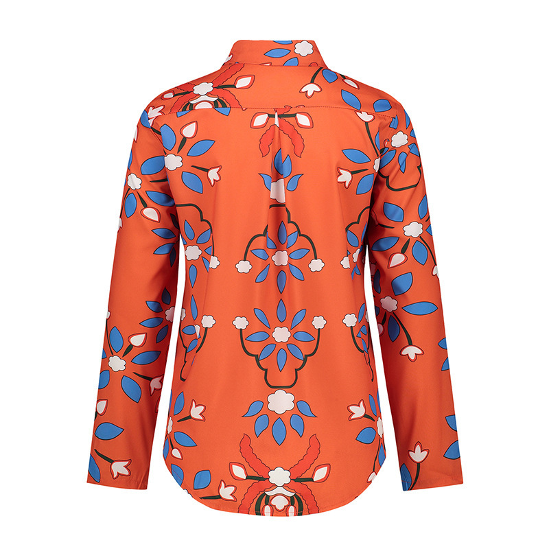 Title 2, Fashion Ladies Printed Long Sleeve Lapel Collar...