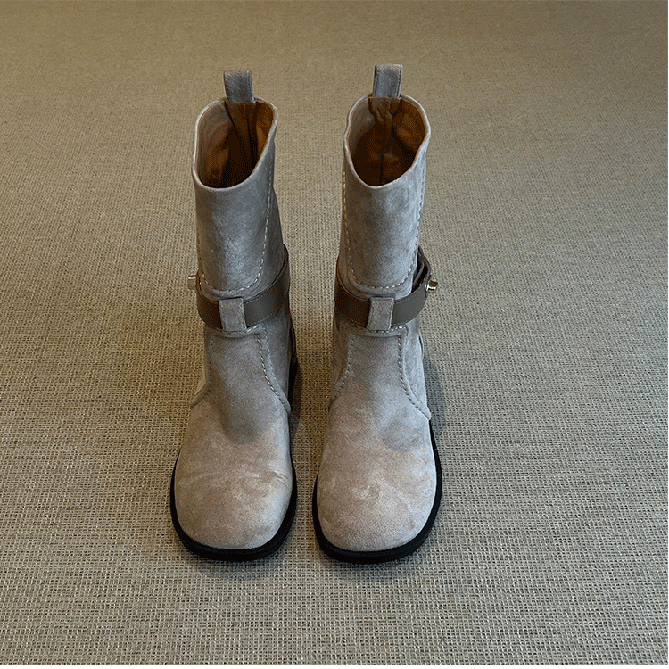 Nubuck Mid-Calf Fashion Boots, picture 3 of 3