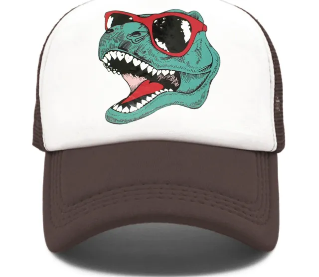 Statement Dinosaur Print Soft Top Cap Coffee - Shop at LoveMi