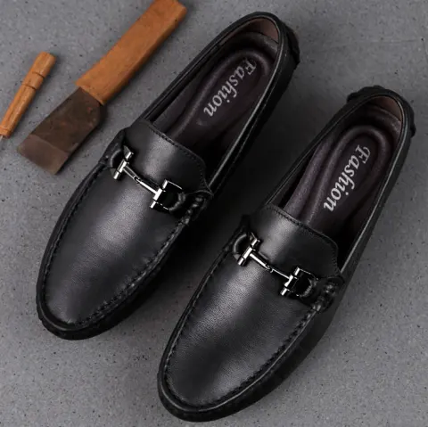 Slip on Genuine Leather Loafers Men Casual Shoes Designer