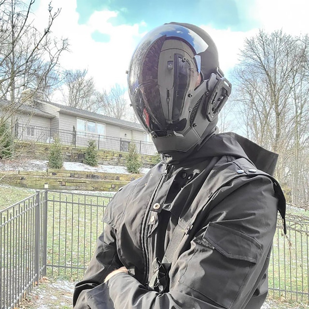 Casque Cyberpunk Halloween — Masque Fête et Festival 3