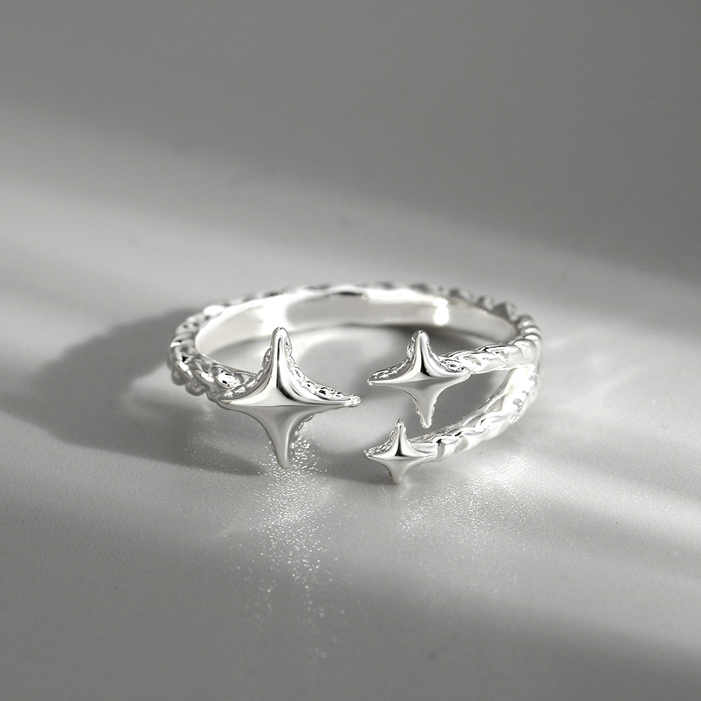 Star Ins Cool Wind Colorless Small Design Adjustable Index Finger Ring