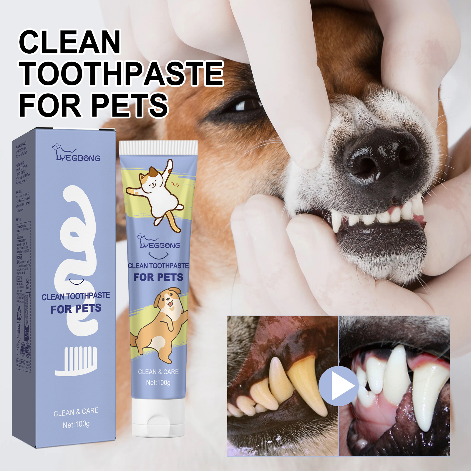 Dentifrice pour chat – hygiène dentaire, tube de 100 ml