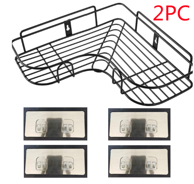 Настенная полка для хранения в ванной комнате без перфорации, кухонная угловая полка, бытовой штатив