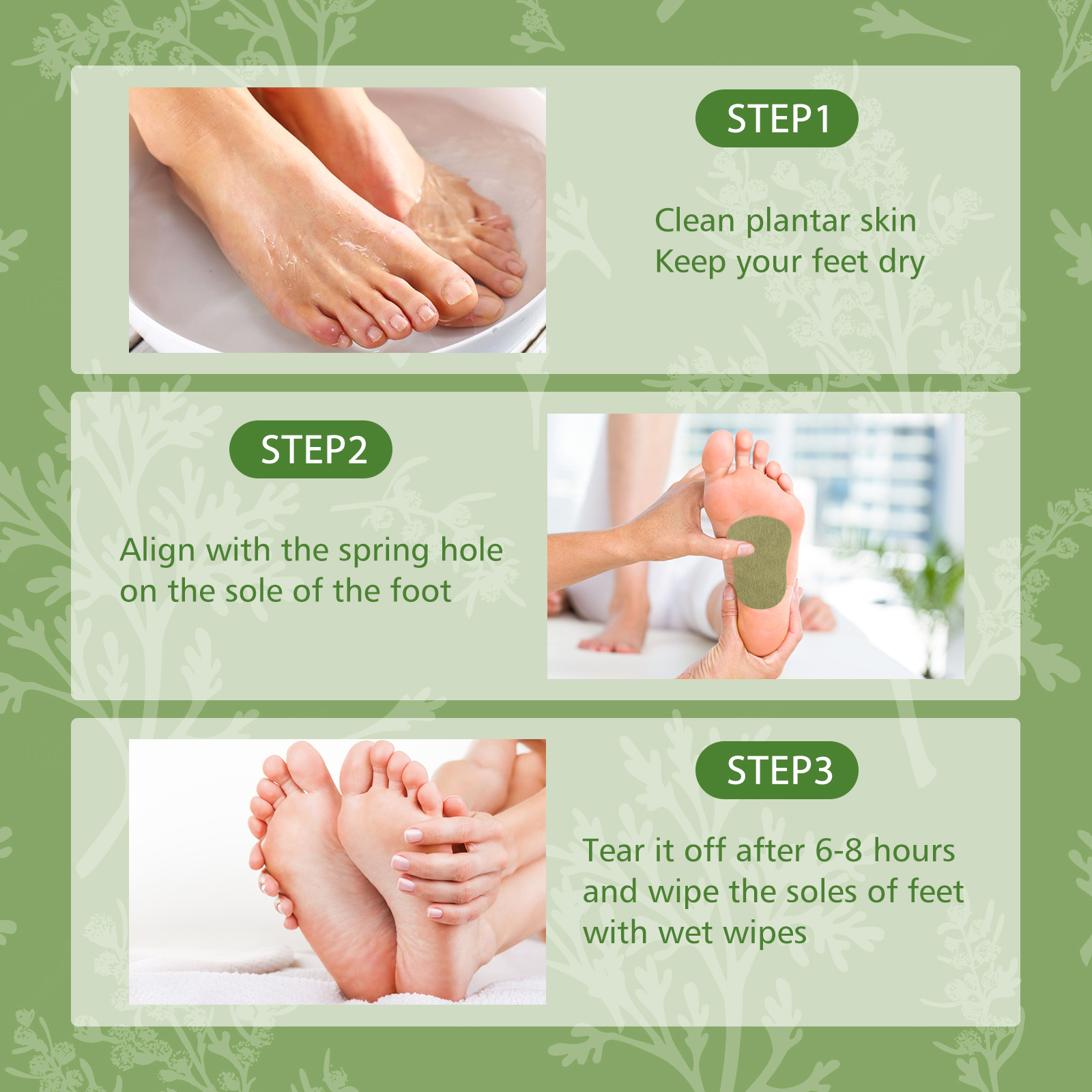 South Moon Wormwood Foot Pad, Relieve Body Stress Slimming And Toning Foot Care Improves Circulation