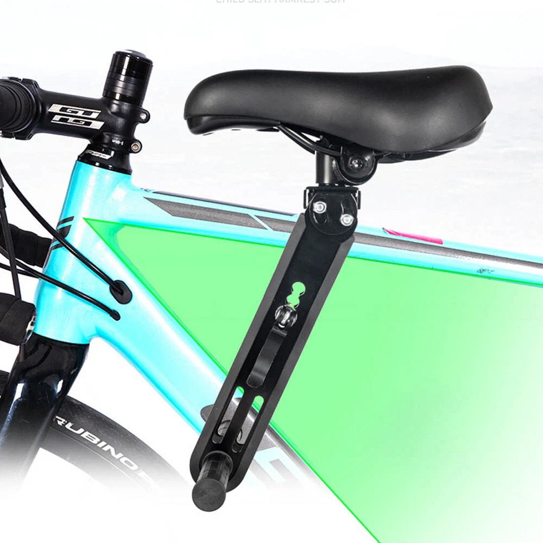 Kids Bike Seat Front Mounted Seats Detachable Mountain Bike Kid Seat  Armrest 4