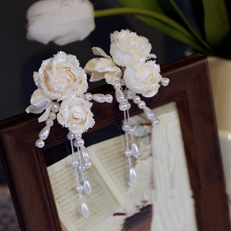 Super Immortal Rose Blossom Personalized Sparkling Earrings