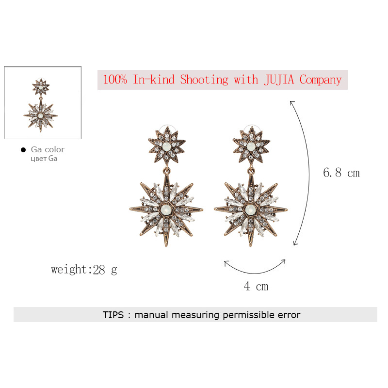 Vintage Metal Glass Rhinestone Studs