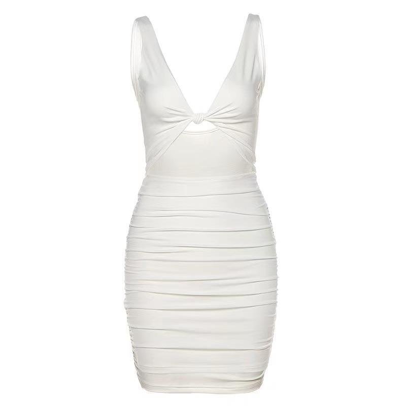 Kaximil Womens Sexy Bodycon Sleeveless Cut Out Ruched Tank