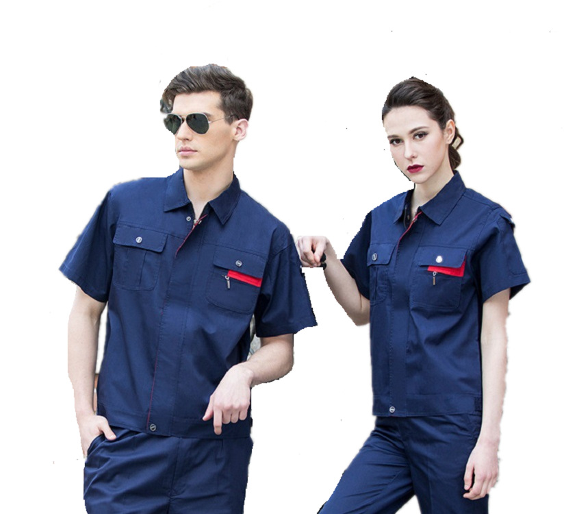 Summer Short-sleeved Workshop Overalls Suit