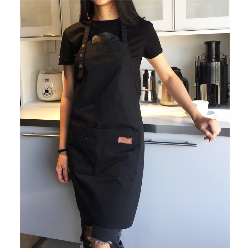 Japanese Canvas Baking Florist Double Shoulder Apron