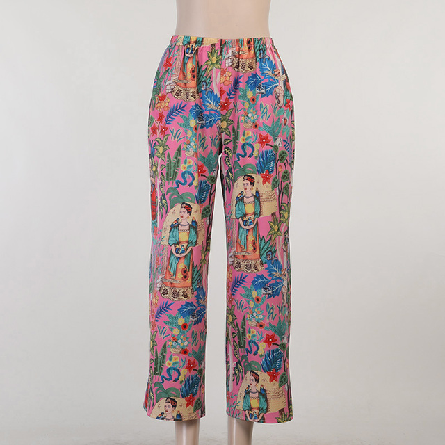 Title 10, WannaThis Bohemia Print Loose Pants Trousers Se...