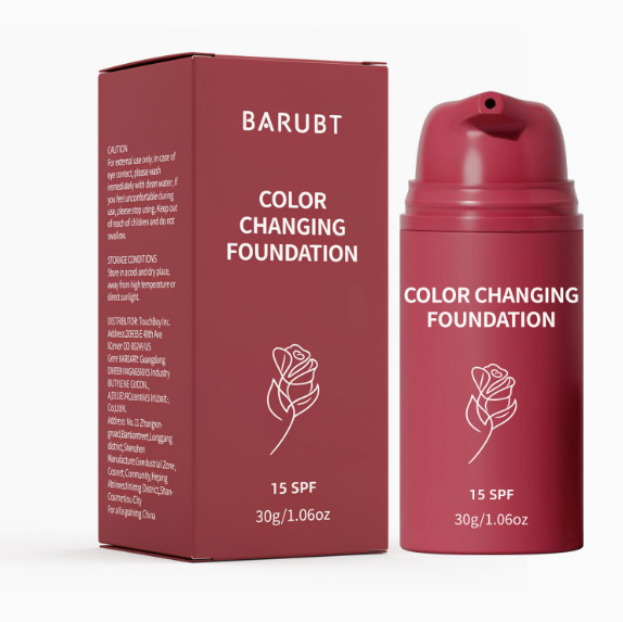Temperature Changing Protection Foundation, Lightweight Breathable, Daily Portable Natural Base Makeup
