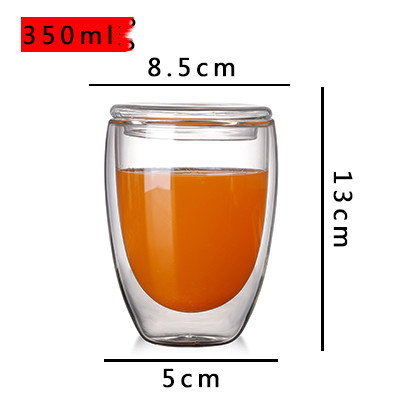 Title 6, Household Double Layer Transparent Glass Water Cup