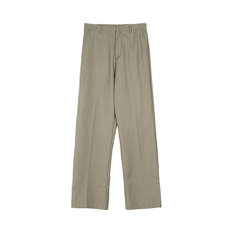 Title 2, Heren casual rechte pantalon met knoopdesign. C...