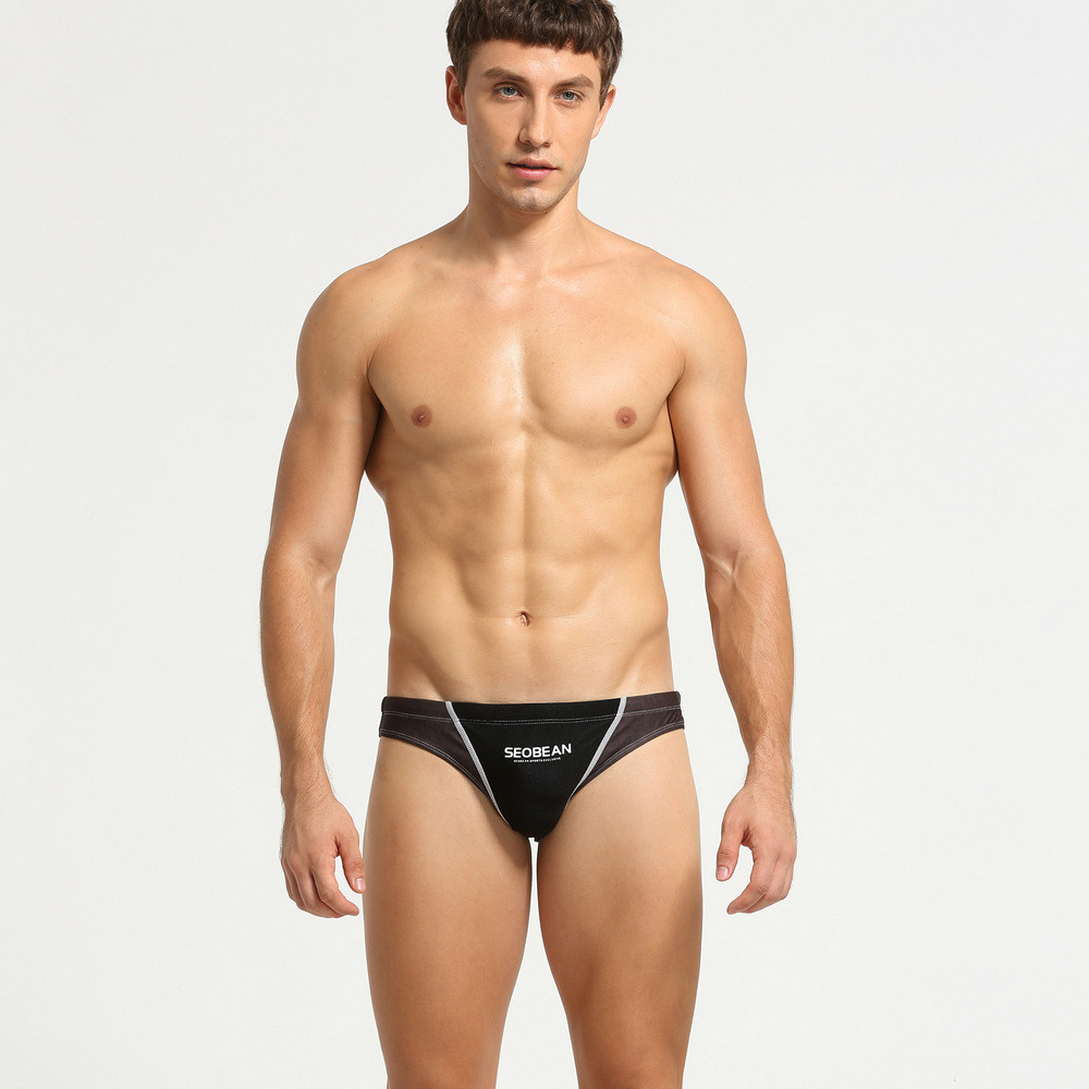 Title 1, Color Matching Men Swimming Briefs