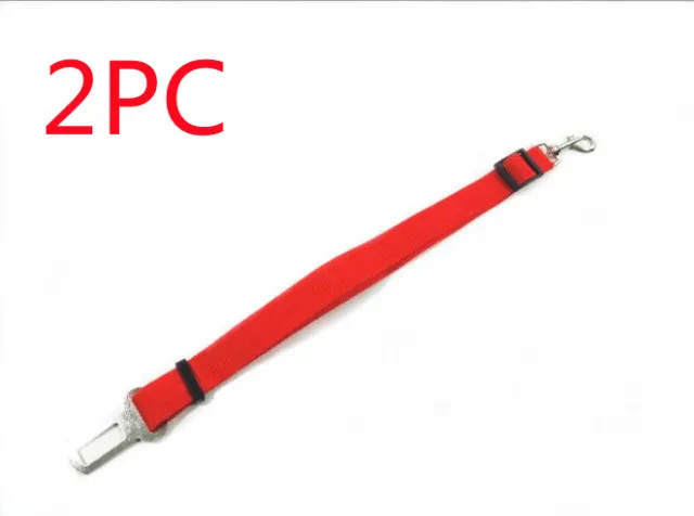 Adjustable Dog Pet Car Safety Seat Belt Restraint Lead Travel Leash Red 2Pc - Shop at LoveMi