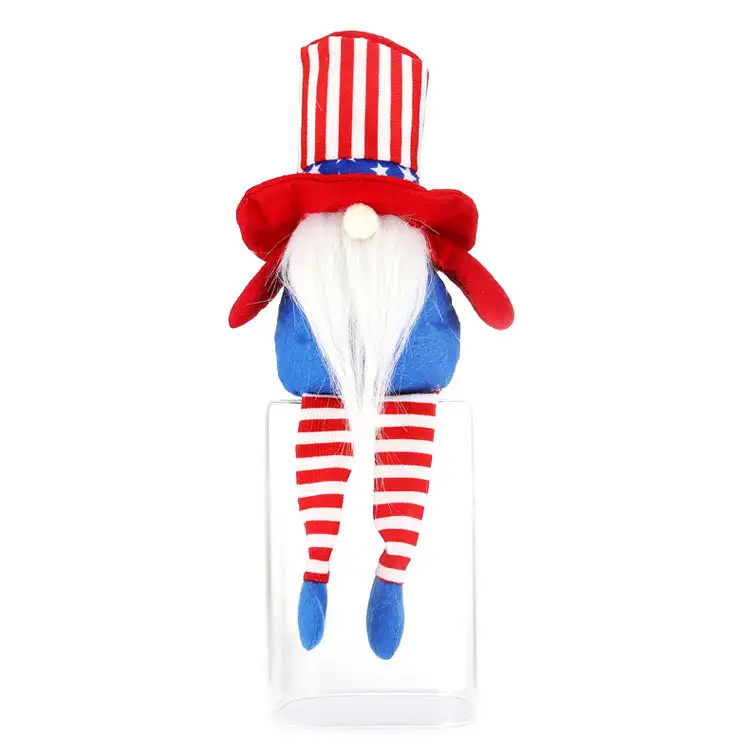 The Long-legged Faceless Doll Sits In A Plush Posture