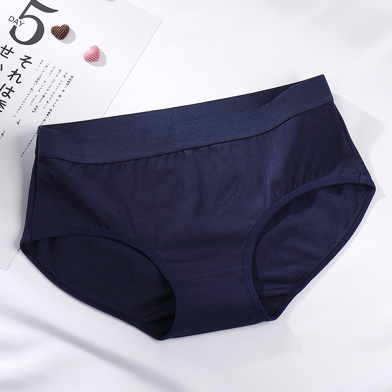 Title 2, Cotton Mid-waist Girls Cotton Underwear Simple ...