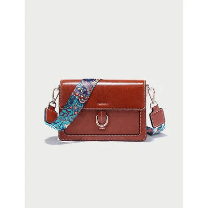 Fashionable Summer Women's Cowhide Diagonal Cross Bag Brown - Shop at LoveMi