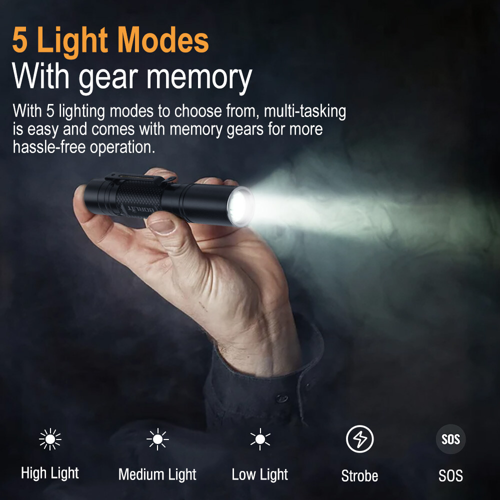 LED Waterproof Torch Flashlight Light Portable Lamp Handy Flashlights Outdoor — image 10