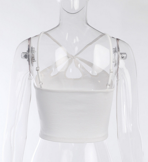 Women's New European And American Hollowed-out Slim Halter Vest