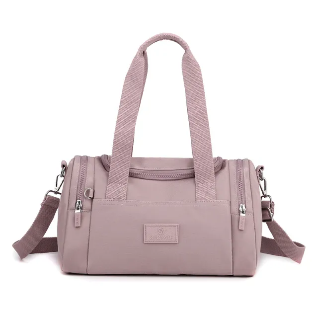 Nylon Sports Large Capacity One Shoulder Crossbody Travel Bag Purple - Shop at LoveMi