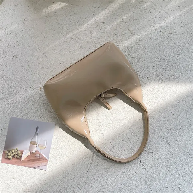 PU Temperament Handbag Fashion Small Crowdsourcing Apricot - Shop at LoveMi