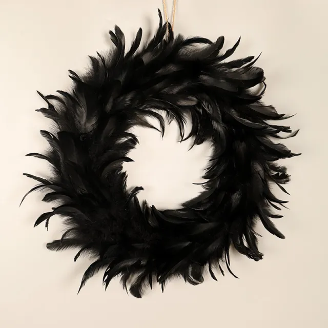 Holiday Decorations Front Door Pendant Ornaments Wall Hanging Feather - Shop at LoveMi