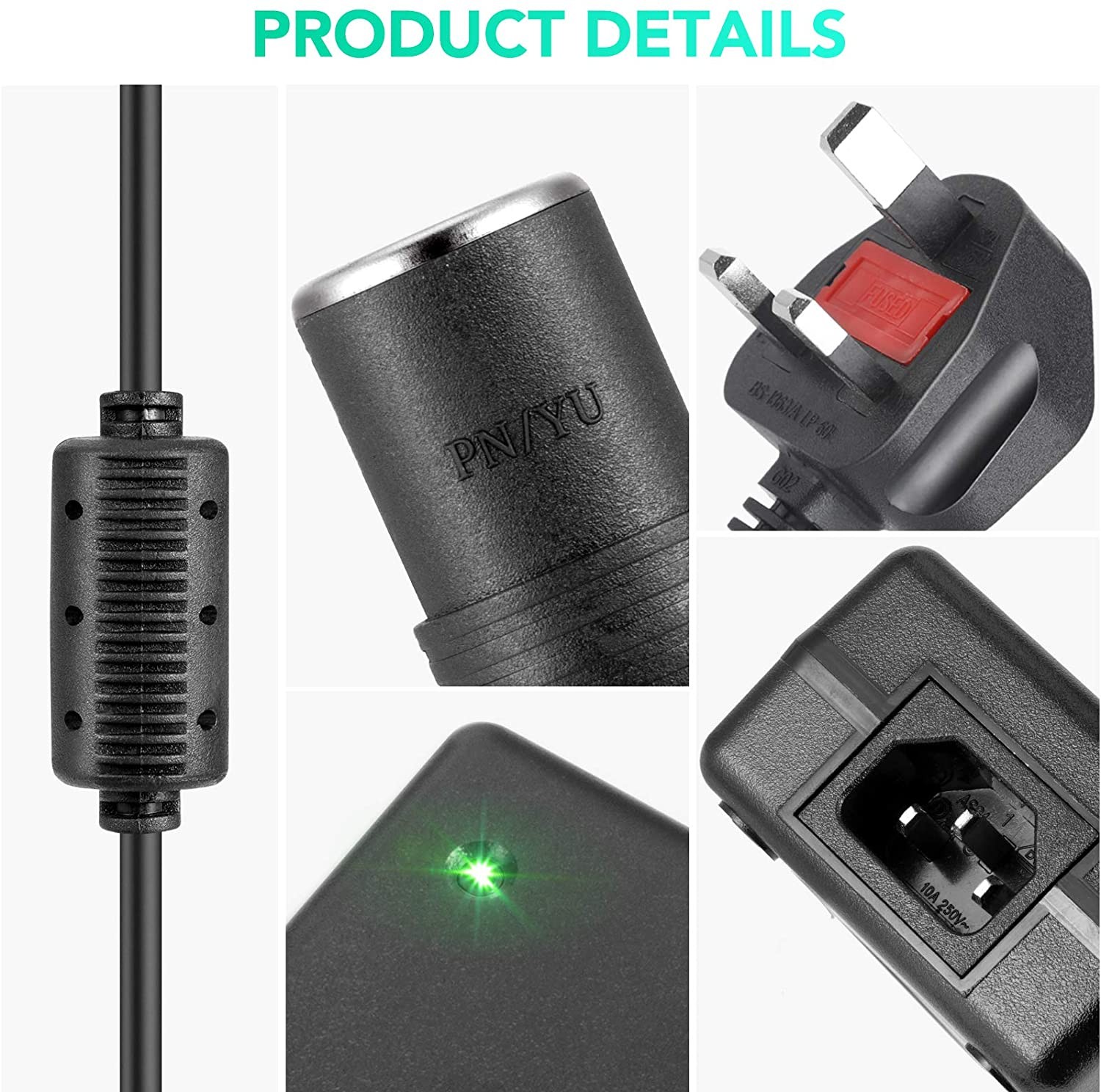 240V To DC 12V Mains Plug Cigarette Lighter Socket Car Van Charger Power Adapter