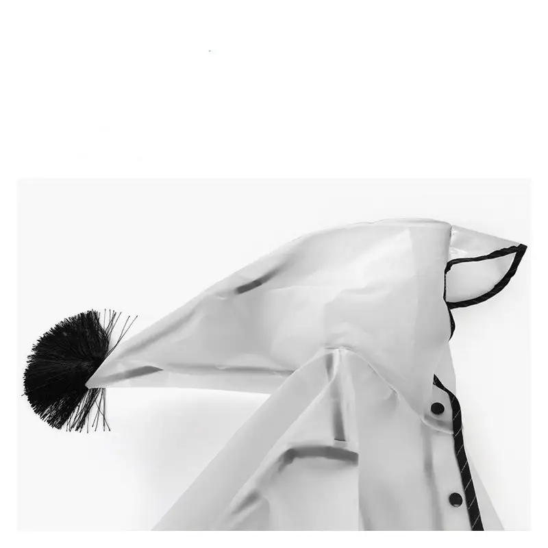 Children's Raincoat Cartoon Transparent Waterproof Poncho